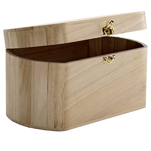 Darice Wood Box with Hinged Lid 14.6 x 24.6 x 13.6mm Make Market
