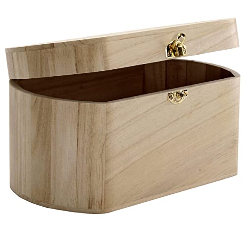 Darice Wood Box with Hinged Lid 14.6 x 24.6 x 13.6mm