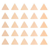 EXCEART 60pcs Wooden Cutouts Triangle Wood Cutout Unfinished Painting Wooden Pieces Slices with Hole Pendant for Crafts 60mm EXCEART