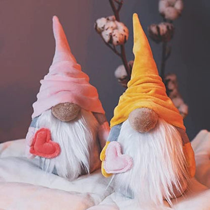 RUNBFUUY 12Pcs Gnome Beards for Crafting Easter Day, Faux Fur Fabric Precut Gnomes Beards Handmade with 12pcs Wood Balls for Halloween Christmas