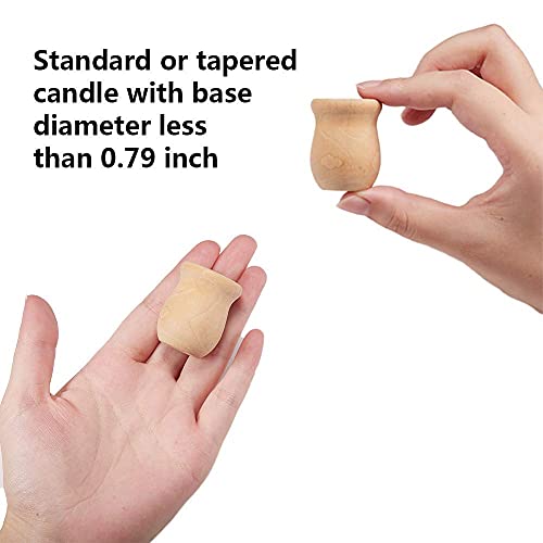 GORGECRAFT 1.5 Inch 10pcs Unfinished Blank Wooden Vase Flower Vase Candle Cups Handmade Natural Flower Container Candle Holders Candlesticks DIY GORGECRAFT