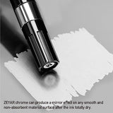 ZEYAR Liquid Chrome Marker Paint Marker, Silver Mirror Pen for smooth surfaces, High-gloss Mirrored display effects, Medium Point, set of 3 ZEYAR