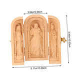 VOSAREA Religious Ornaments Household Wood Crafts Wooden VOSAREA