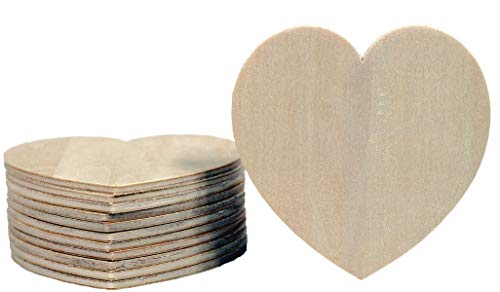 Creative Hobbies® Unfinished Wood Heart Cutout Shapes, Ready to Paint or Decorate, 3.5 Inch Wide | 12 Pack Creative Hobbies