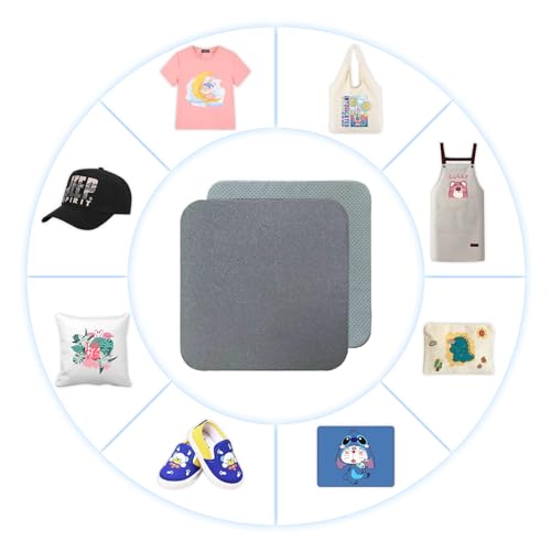 Heat Press Mat for Easy Press Both Sides Applicable (15" x 15"), Heat Press Pad for Cricut Easypress/Easypress 2 & HTV Craft Vinyl Ironing Insulation EasyCount E