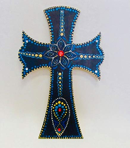 Cross Cutout Unfinished Wood Basic Shape Cut Out Home Decor Holiday Door Hanger MDF Shape Canvas Style 14 (24") Diverse Woodworking