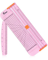 Firbon A4 Paper Cutter 12 Inch Titanium Straight Paper Trimmer with Side Ruler for Scrapbooking Craft, Paper, Coupon, Label, Cardstock(Pink) Firbon