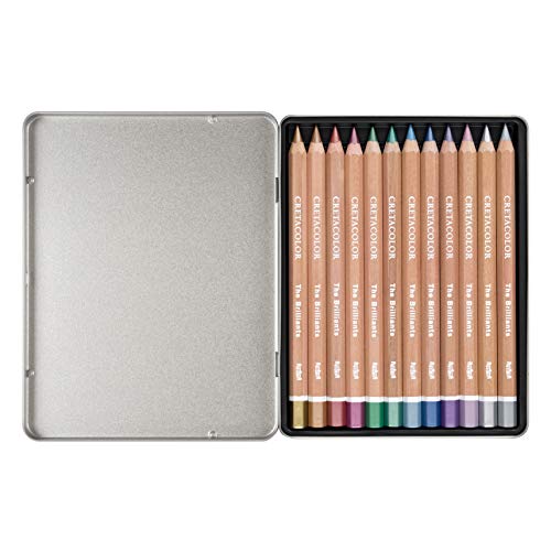 CRETACOLOR MegaColor Colored Pencil Set, 12 Count (Pack of 1), Metallic - WoodArtSupply