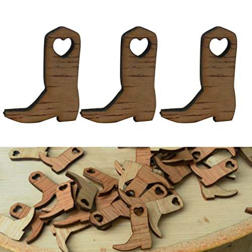 MAGICLULU Unfinished Wood Shape 50pcs Wooden Boots Boot Cutout Boot Vase Blank Wooden Embellishment Wooden Craft Cutout Miniature Boots Kids Horse MAGICLULU