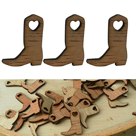 MAGICLULU Unfinished Wood Shape 50pcs Wooden Boots Boot Cutout Boot Vase Blank Wooden Embellishment Wooden Craft Cutout Miniature Boots Kids Horse MAGICLULU