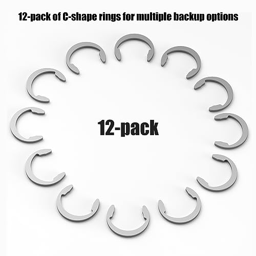 12-Pack Retaining Clip Rings Compatible with Cricut Maker Rubber Roller Replacement Parts - Keep Rubber Roller in Place, Retention Clamps Compatible ARSUNOVO