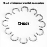 12-Pack Retaining Clip Rings Compatible with Cricut Maker Rubber Roller Replacement Parts - Keep Rubber Roller in Place, Retention Clamps Compatible ARSUNOVO