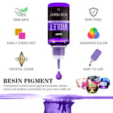Epoxy Resin Pigment - 30 Colors Concentrated Liquid Epoxy Resin Dye, Transparent Resin Colorant for Resin Coloring, DIY Resin Jewelry Making, Resin Vividye