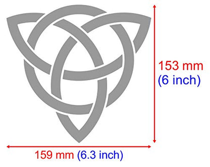 Aleks Melnyk No.110 Metal Stencil, Celtic Trinity Knot, Wicca, Triskelion Symbol, 1 PC, Template for Painting, Wood Burning, Wood Carving, for - WoodArtSupply