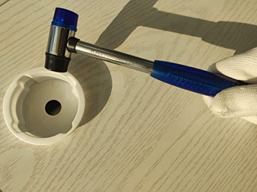 Rubber Hammer-KAIHAOWIN-25mm Small Rubber Mallet-Double Face Hammer with Soft/Hard-Anti-Slip Stainless Steel Ergonomic Grip with Low Recoil for KAIHAOWIN