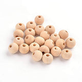 200pcs 8mm Natural Unfinished Large Wood Beads Wood Spacer Beads Round Ball Wooden Loose Beads for Arts Crafts DIY Jewelry Making Aumo-mate
