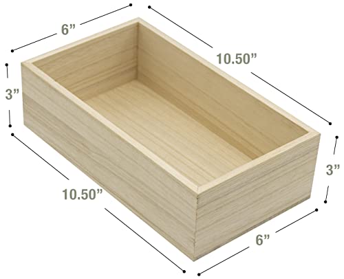 Sorbus Unfinished Wood Crates - Organizer Bins, Wooden Box for Pantry Organizer Storage, Closet, Arts & Crafts, Cabinet Organizers, Containers for Sorbus