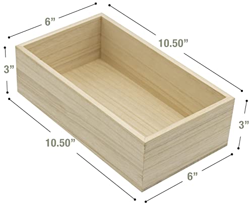 Sorbus Unfinished Wood Crates - Organizer Bins, Wooden Box for Pantry Organizer Storage, Closet, Arts & Crafts, Cabinet Organizers, Containers for - WoodArtSupply