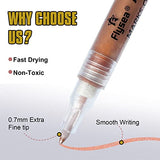 EBOT Metallic Marker Pens, Gold ,Rose Gold and Silver Metallic Permanent Markers for Artist Illustration, Crafts, Gift Card Making, Scrapbooking, EBOT