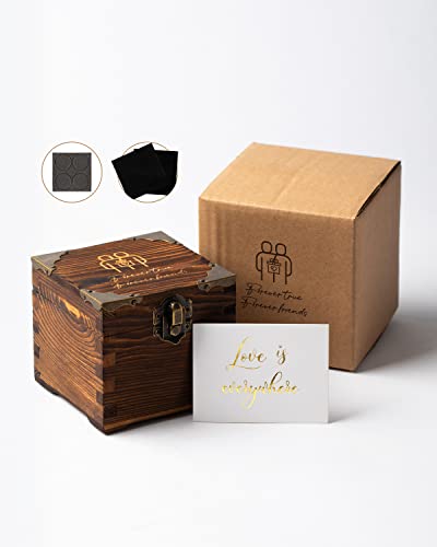 small wooden box with hinged lid decorative,personalized keepsake boxes for women,rustic square wooden gift box,Covered with soft velvet jewelry box