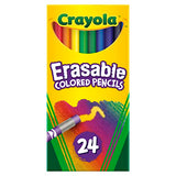 Crayola Erasable Colored Pencils, Kids At Home Activities, 24 Count, Assorted, Long Crayola