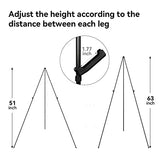 Instant Display Easel Stand - 63" Tripod Collapsible Portable Artist Floor Easel - Easy Folding Telescoping Adjustable Art Poster Metal Stand for OUTNEE