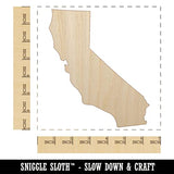 California State Silhouette Unfinished Wood Shape Piece Cutout for DIY Craft Projects - 1/8 Inch Thick - 6.25 Inch Size Sniggle Sloth
