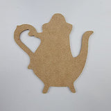 11"Fancy Teapot, Unfinished Wood Art Shape by Wooden Craft Cutouts Wooden Craft Cutouts