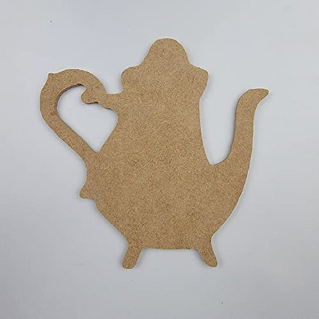 11"Fancy Teapot, Unfinished Wood Art Shape by Wooden Craft Cutouts Wooden Craft Cutouts