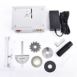 NovelLife Mini Hobby Table Saw Handmade Woodworking Bench Saw DIY Model Crafts Cutting Tool with Adjustable Power Supply 63mm HSS Circular Saw Blade NovelLife
