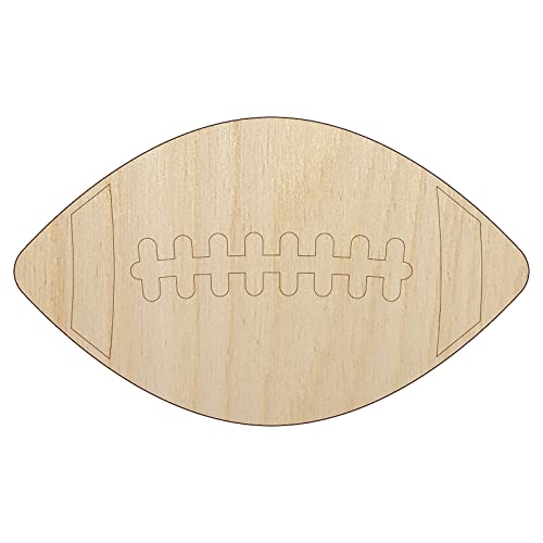 Football Sport Unfinished Wood Shape Piece Cutout for DIY Craft Projects - 1/8 Inch Thick - 6.25 Inch Size Sniggle Sloth