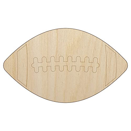 Football Sport Unfinished Wood Shape Piece Cutout for DIY Craft Projects - 1/8 Inch Thick - 6.25 Inch Size Sniggle Sloth