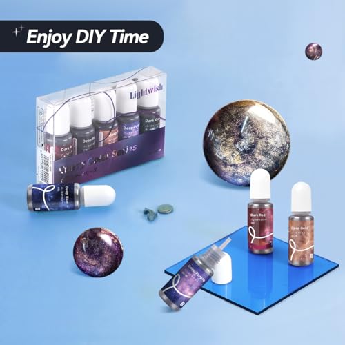 Epoxy Resin Color Pigment,5 Starry Sky Black Colors Resin Dye UV Resin Pigment,Highly Concentrated Resin Color Pigment for DIY Jewelry Making,Resin LIGHTWISH