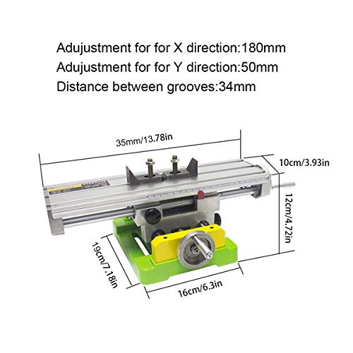 MultifunctionWorktable Milling Working Cross Table Milling Machine Compound Drilling Slide Table For Bench Drill Adjustme X-Y (6350 SIZE) - WoodArtSupply