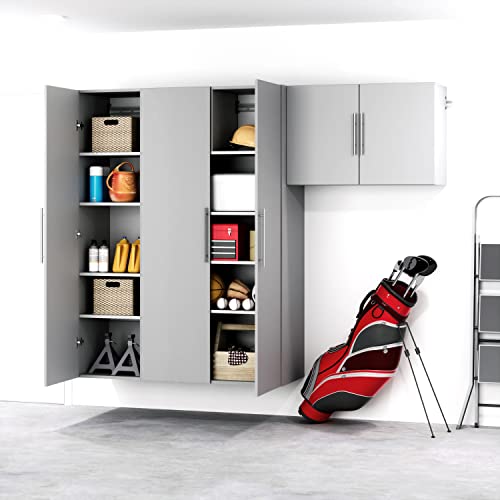 Prepac HangUps Upper Storage Cabinet - Elegant and Spacious Wall Cabinets to Maximize Your Storage, 36" Size, Classic Light Gray Finish