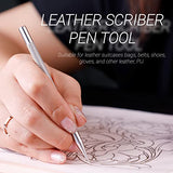 Hilitand Leather Scriber Pen, Stainless Steel Leather Scriber Positioning Pen Marking Tool DIY Crafts Tool for Leather Craft Projects Hilitand