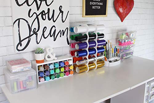 ArtBin 6864AS Vinyl Storage Rack, Stores 12 Vinyl Rolls, White ArtBin