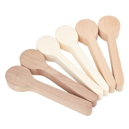 OLYCRAFT 6pcs Wood Carving Spoon Blank Spoon Carving Kit Unfinished Wood Blocks Walnut Wood Blank Spoon Wooden Carving Blocks for Whittler Beginners