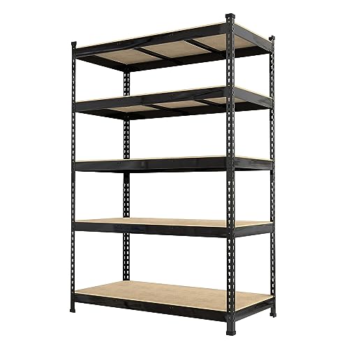 Prilinex Heavy Duty Storage Shelves 48" W x 24" D x 72" H - 5-Tier Adjustable Metal Garage Shelving Unit, Standing Utility Shelf Racks for Pantry - WoodArtSupply