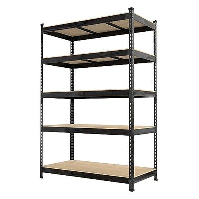 Prilinex Heavy Duty Storage Shelves 48" W x 24" D x 72" H - 5-Tier Adjustable Metal Garage Shelving Unit, Standing Utility Shelf Racks for Pantry