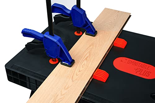 Disston Omni Plus 5 in 1 Workbench, Clamping Table, Scaffold, Dolly and Creeper All in one Work Table Orange/Black Disston