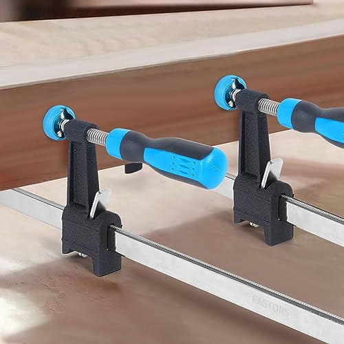 FASTORS Bar Clamps for Woodworking 12 Inch,4 Pack Wood Clamps Adjustable and Release Quickly,Woodworking Clamps Throat Depth 2.5 Inch,Serrated Steel FASTORS