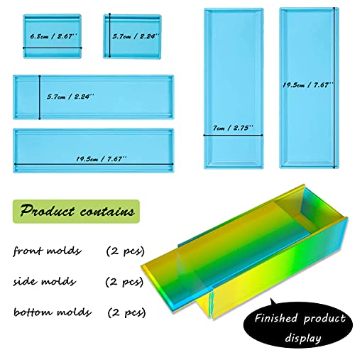 4 Packs Domino Molds and Dominoes Box Molds, CNYMANY 92 Cavities Double 12 Silicone Epoxy Resin Casting Jumbo Mold Clay Mold Storage Box Mold for DIY - WoodArtSupply