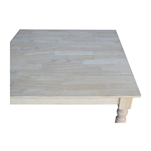 International Concepts Square Solid Wood Top Table with Turned Legs, 30-Inch IC International Concepts