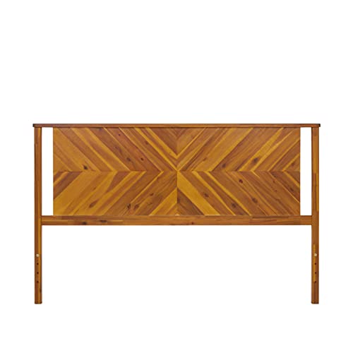 Bme Vivian Headboard ONLY, Rustic & Scandinavian Style with Solid Acacia Wood, Easy Assembly, King, Rustic Golden Brown