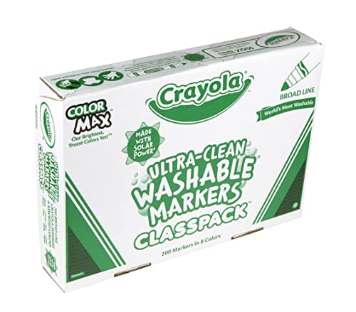  Crayola Ultra Clean Washable Markers (12 Boxes), Bulk
