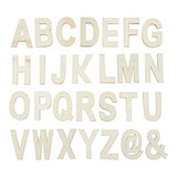 Unfinished Wooden Letters, Symbols, Storage Tray, 3 Inch Alphabet (112 Pieces) Bright Creations