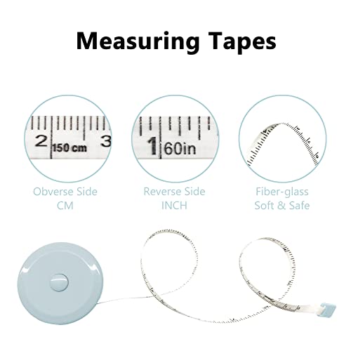 Retractable Sewing Tape Measure 60 inch Tailor Seamstress for Arts and Crafts, Size: Standard, White