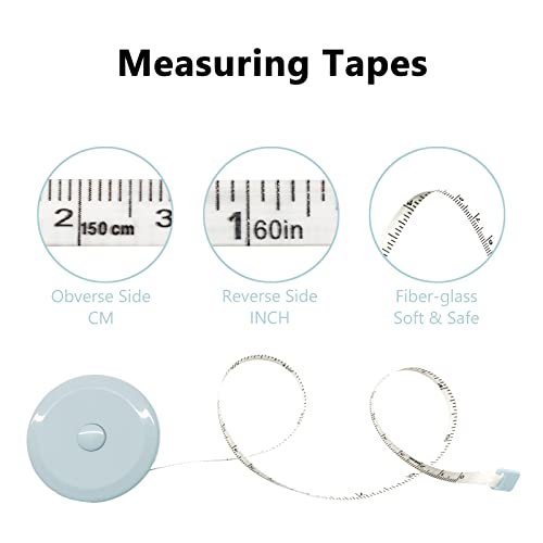 GDMINLO 3 Pack Tape Measure Measuring Tape for Body Fabric Sewing Tailor Cloth Knitting Craft Weight Loss Measurements Retractable 60-inch 1.5 Meter, - WoodArtSupply