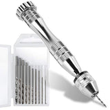 Pin Vise for Resin Casting Molds, LEOBRO Steel Hand Drill, Resin Drill with 10 PCS Drill Bit, Precision Hand Drill Tools for Epoxy Resin Arts Crafts, LEOBRO